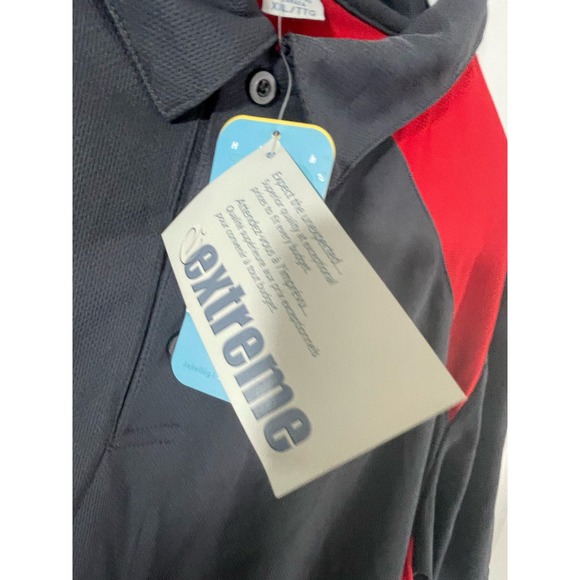 NWT XXL NRG Park Extreme Polo Uniform Shirt Top Black Red Houston Reliant Park - Picture 7 of 8